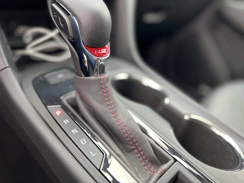 The RS badge on the gear shifter. Photo: Scotty Reiss