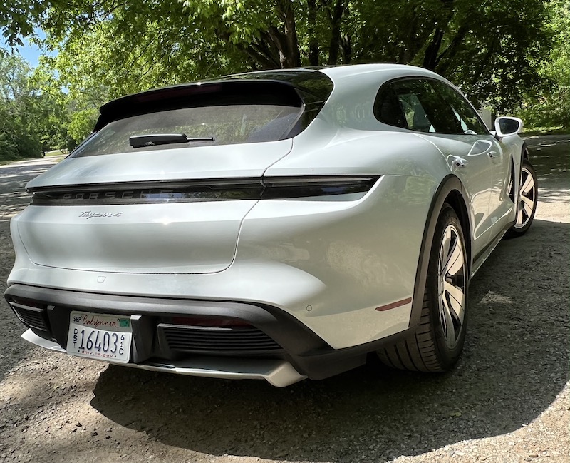 The rear of the Porsche Taycan Cross Turismo