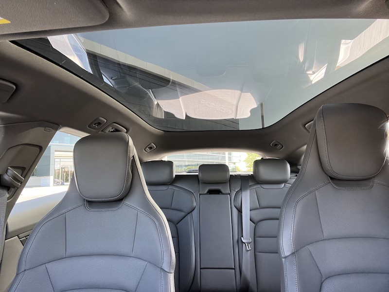 The sunroof in the Porsche Taycan Cross Turismo