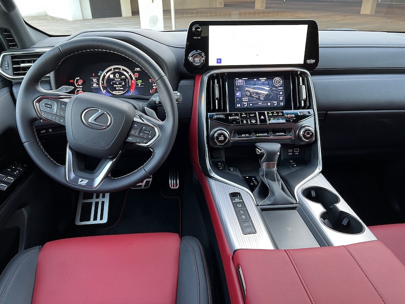 The view from the driver's seat in the Lexus LX 600