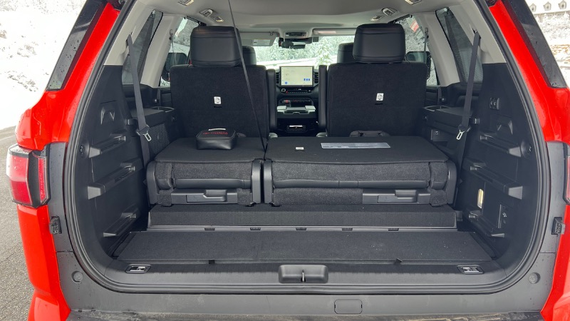 The Third Row Of The Sequoia Doesn_T Fold Down Flat, But Toyota Designed A Removable Cargo Shelf To Help Level Things Out If Needed. Photo: Allison Bell