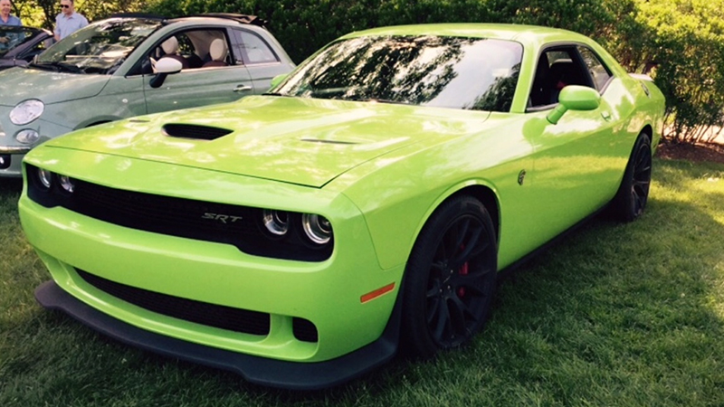 Lime Green Dodge Challenger Hellcat