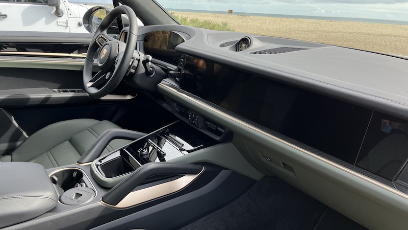 Porsche Cayenne Dashboard And Grab Handles. Photo: Sara Lacey