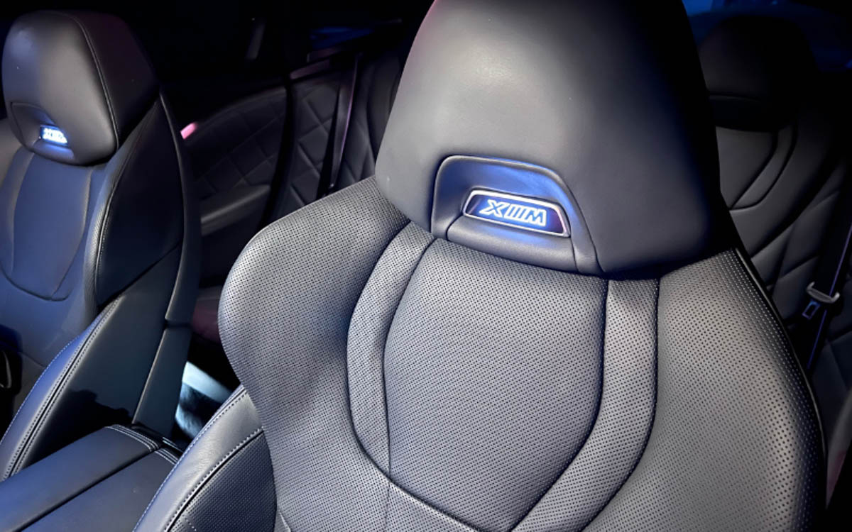 The Xm Badges On The Front Two Seats Light Up In The Dark. Photo: Allison Bell