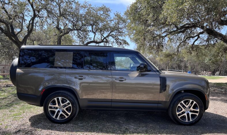 A Side View Of The Land Rover Defender 130