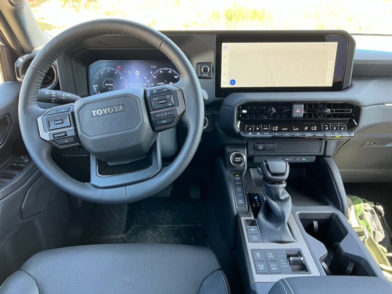 The Front Seat In The Toyota Land Cruiser