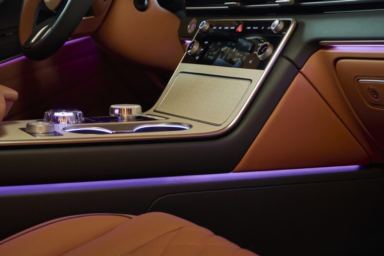 Ambient Lighting Is Just One Feature Of The New Mood Curator In The Genesis Gv80