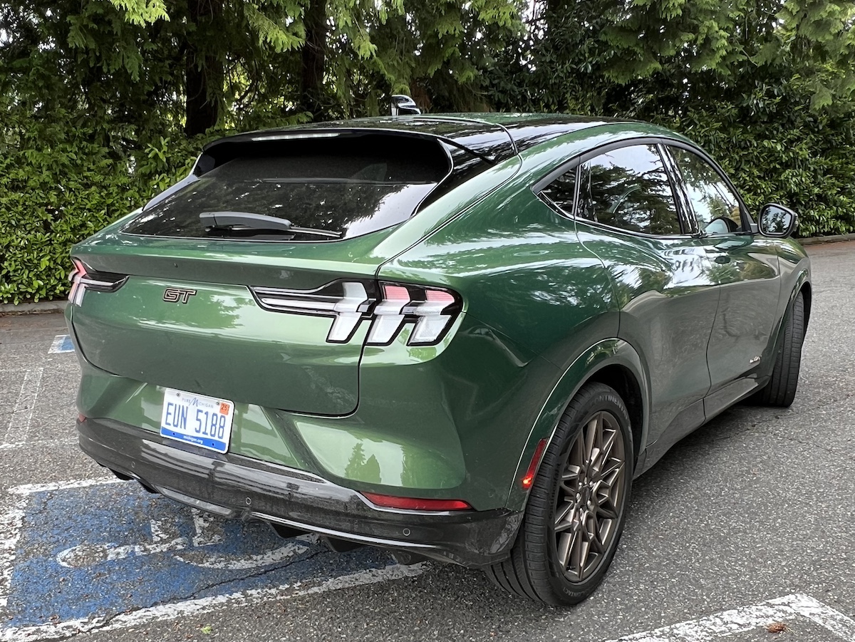 The 2024 Ford Mustang Mach-E Gt From The Rear