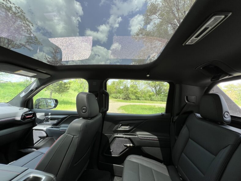 The Chevrolet Silverado Ev Has A Fixed Glass Panoramic Sunroof