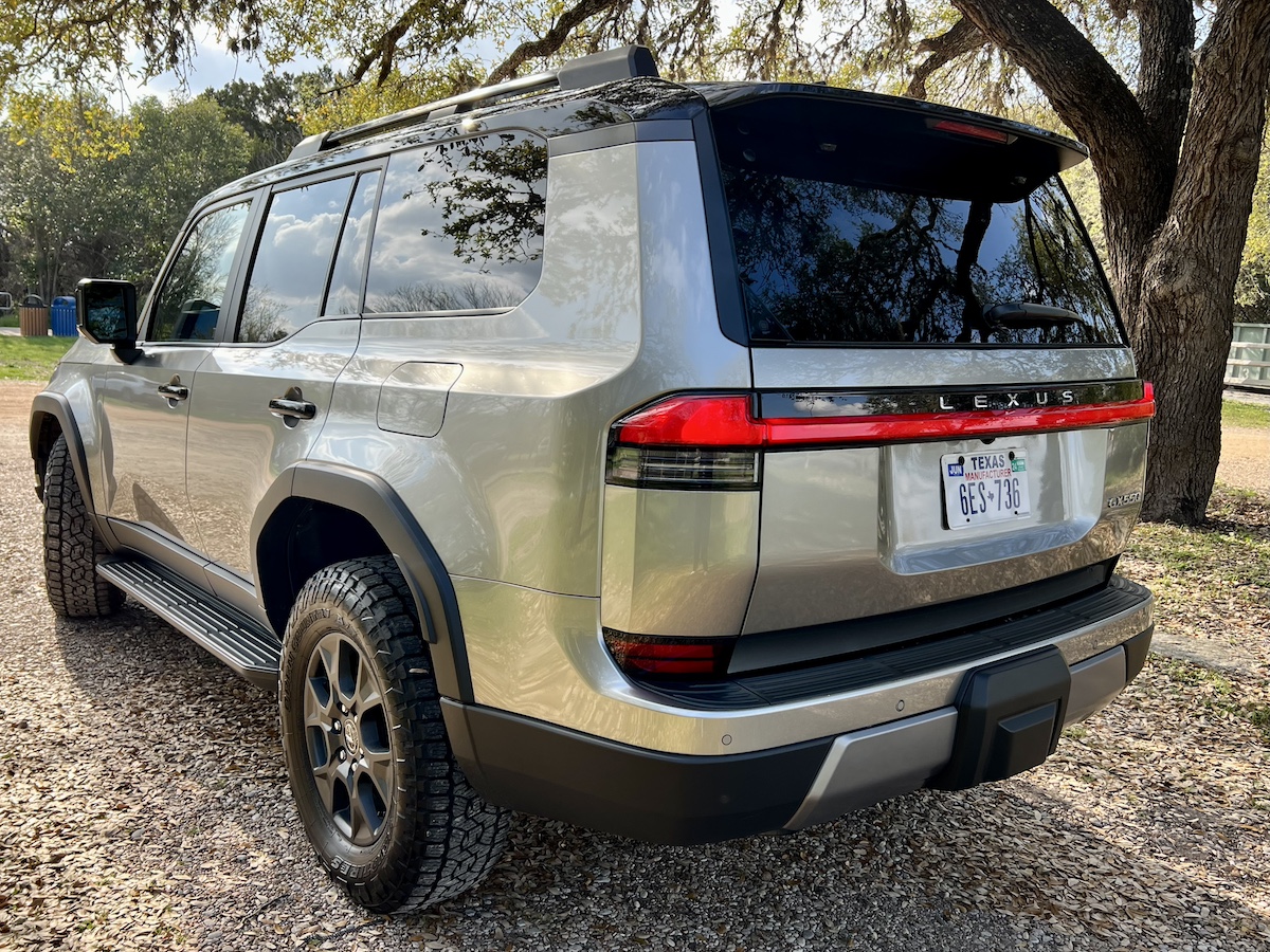 The Rear Of The 2024 Lexus Gx Overtrail Edition Has A Classic Shape