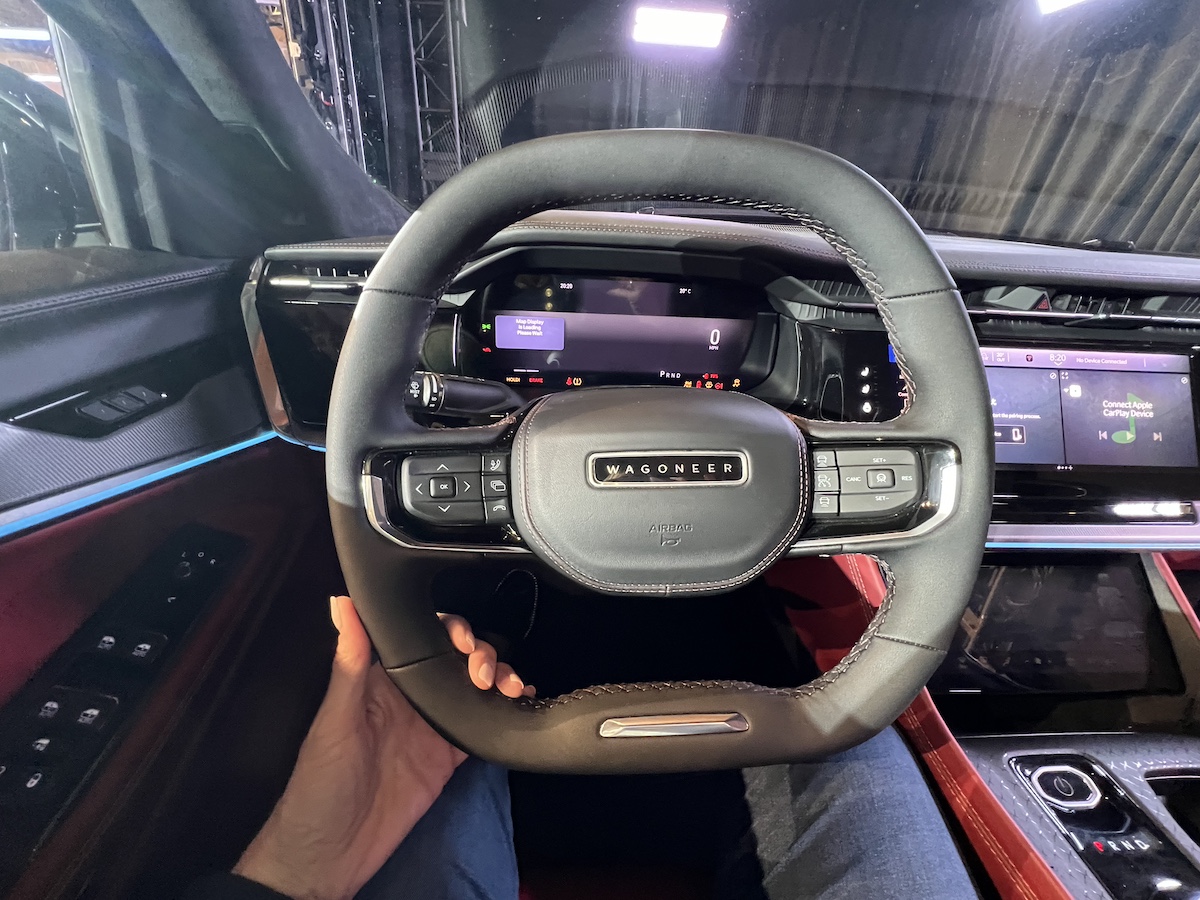 The Squircle Steering Wheel Improves Visibility In The Jeep Wagoneer S