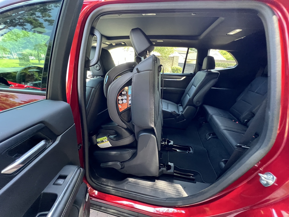 Rear Seat Access With A Child Car Seat Installed In The 2024 Gmc Acadia