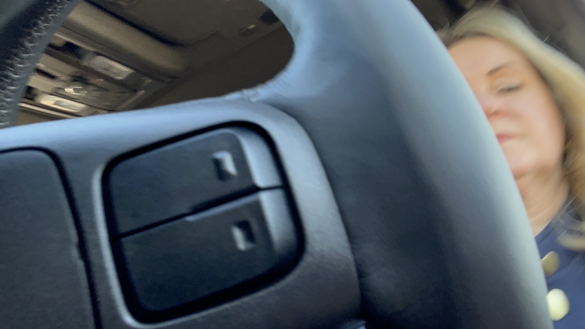 These Buttons On The Back Of The Steering Wheel Can Be Used To Change The Radio Station Or (On The Other Side) Adjust The Volume