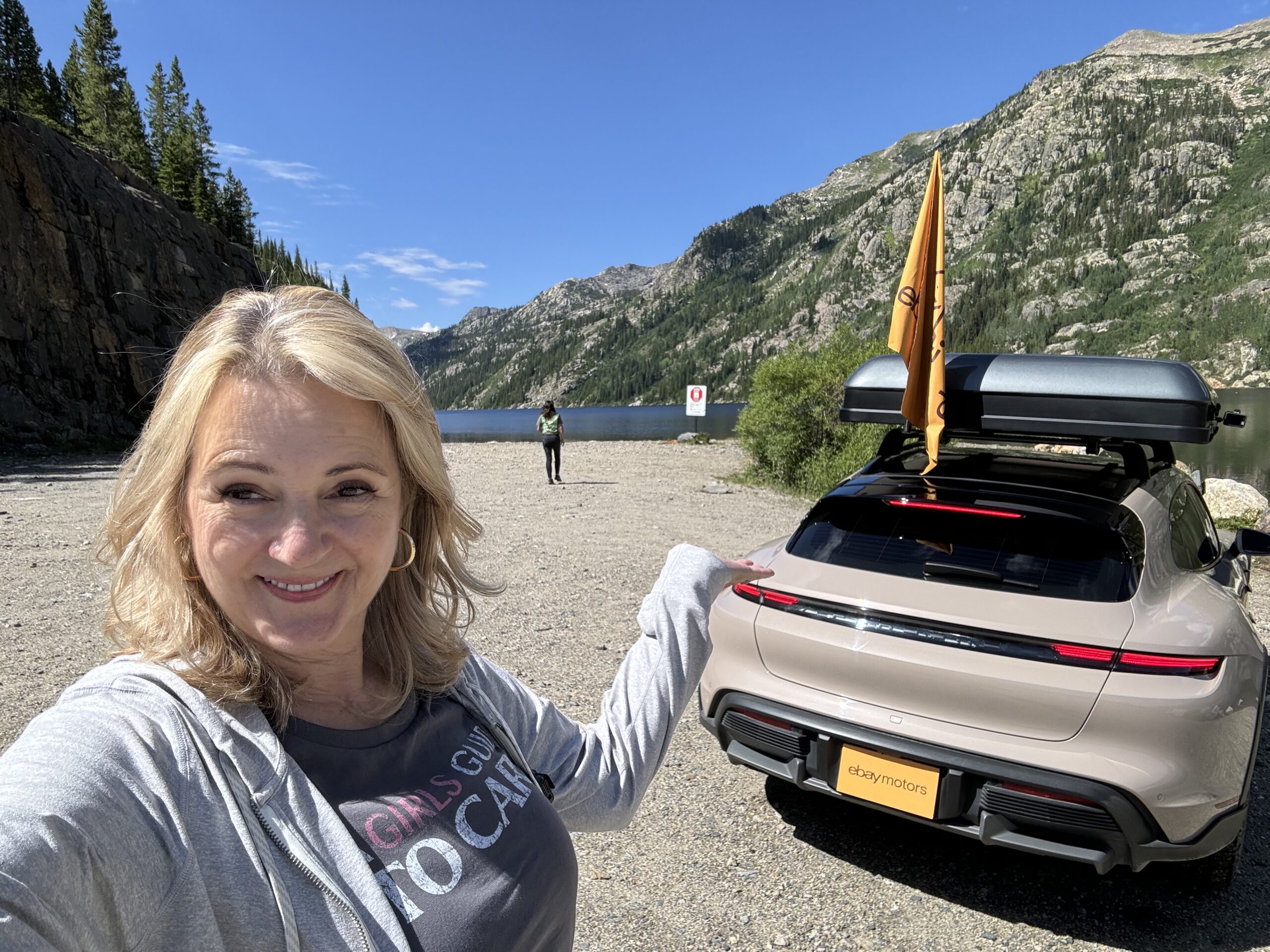 We Made It To The Reservoir, More Than 10,000 Feet, In The All Electric Porsche Taycan Perfect For Overlanding