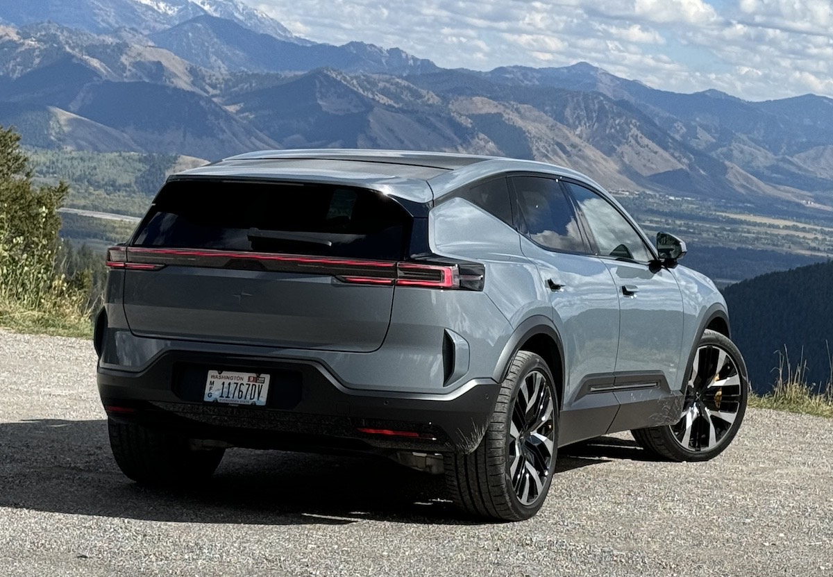 Rear View Of The Polestar 3 Suv