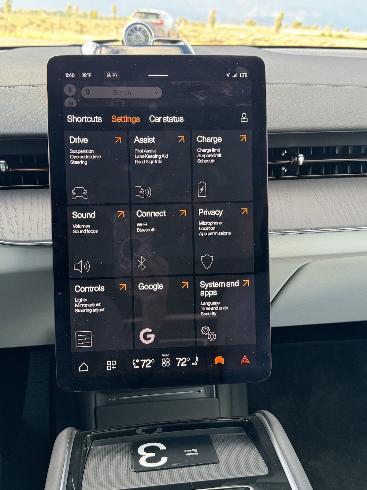 The Massive 14.5&Quot; Screen In The Polestar 3 Suv