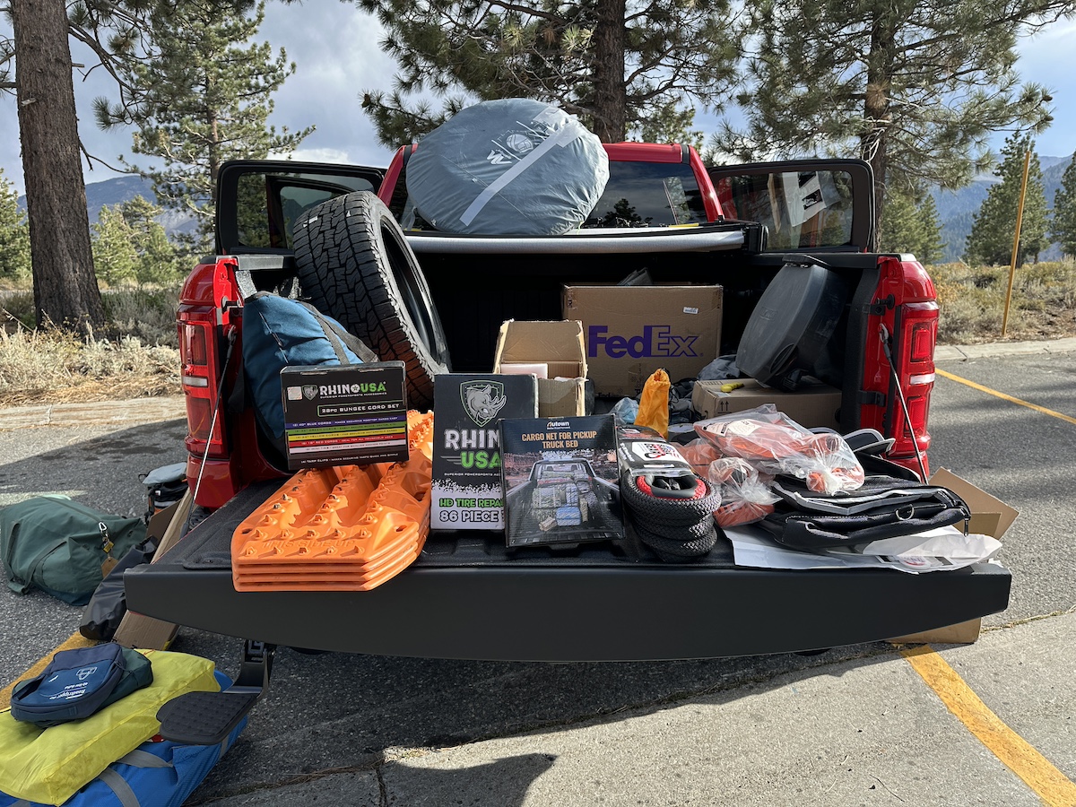 Our Full Array Of Gear In The Ram 1500 Rho Bed