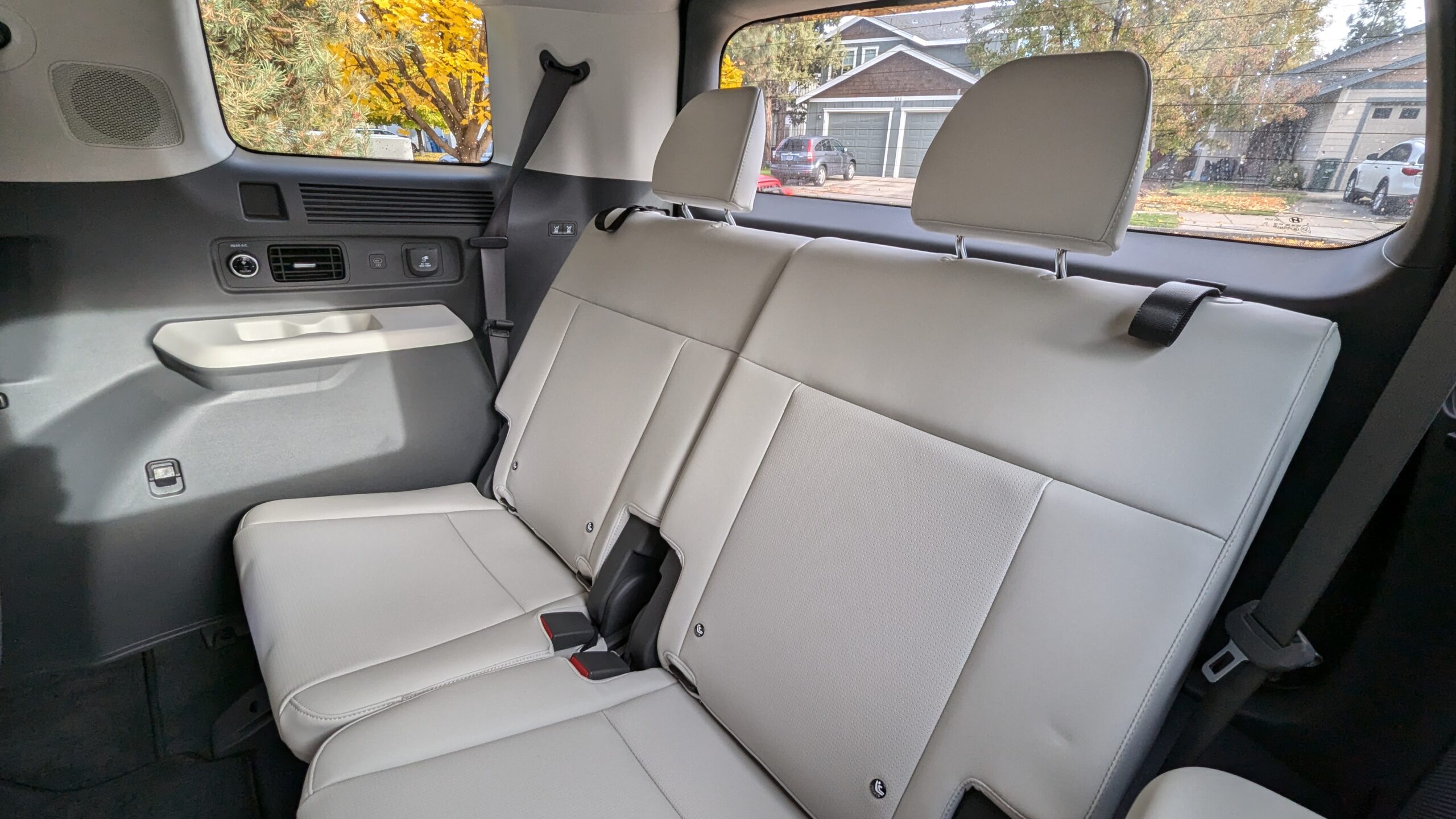 The 2024 Hyundai Santa Fe Hybrid Review: This Car is So Good My Husband Wants One ASAP 7 The Third Row Of The 2024 Hyundai Santa Fe Calligraphy Hybrid