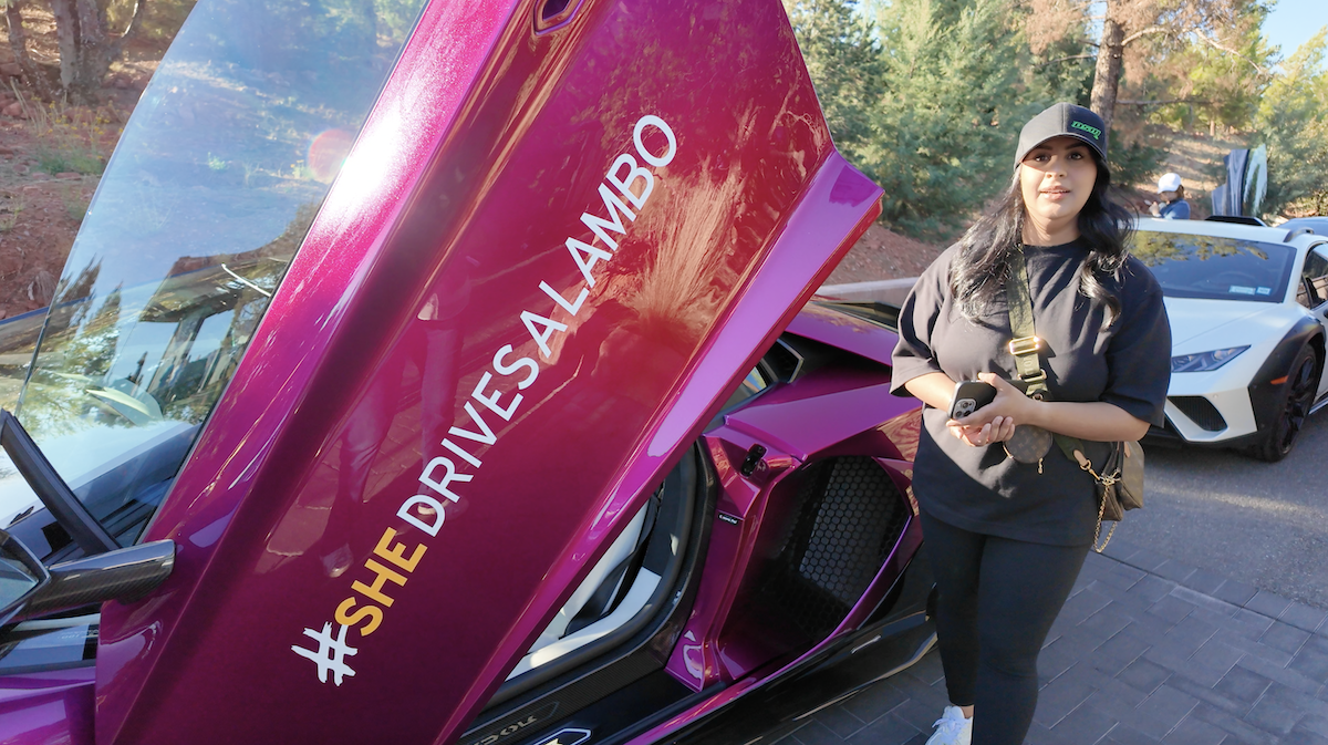 Sereena With Her Lamborghini