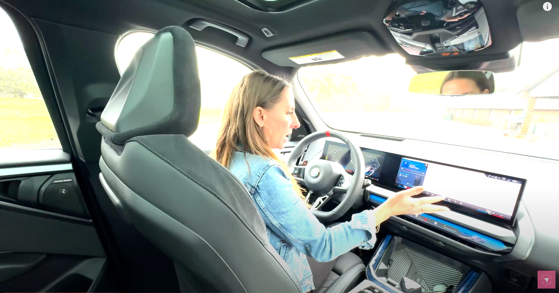 The Interior Of The 2025 Bmw X3 M50 Being Filmed From The Rear Passenger