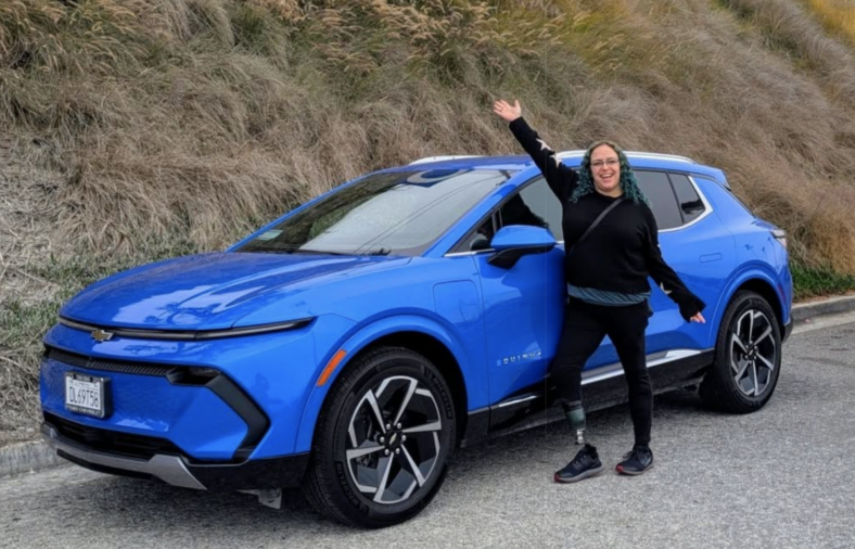 Liv Leigh with her 2024 Chevrolet Equinox EV