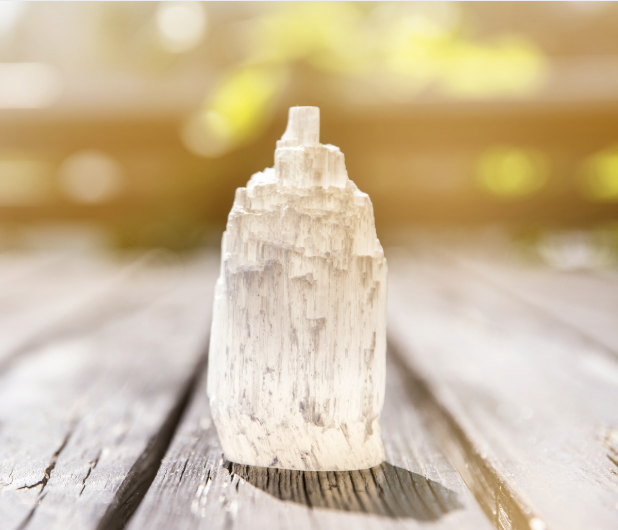 Selenite Crystals In The Car