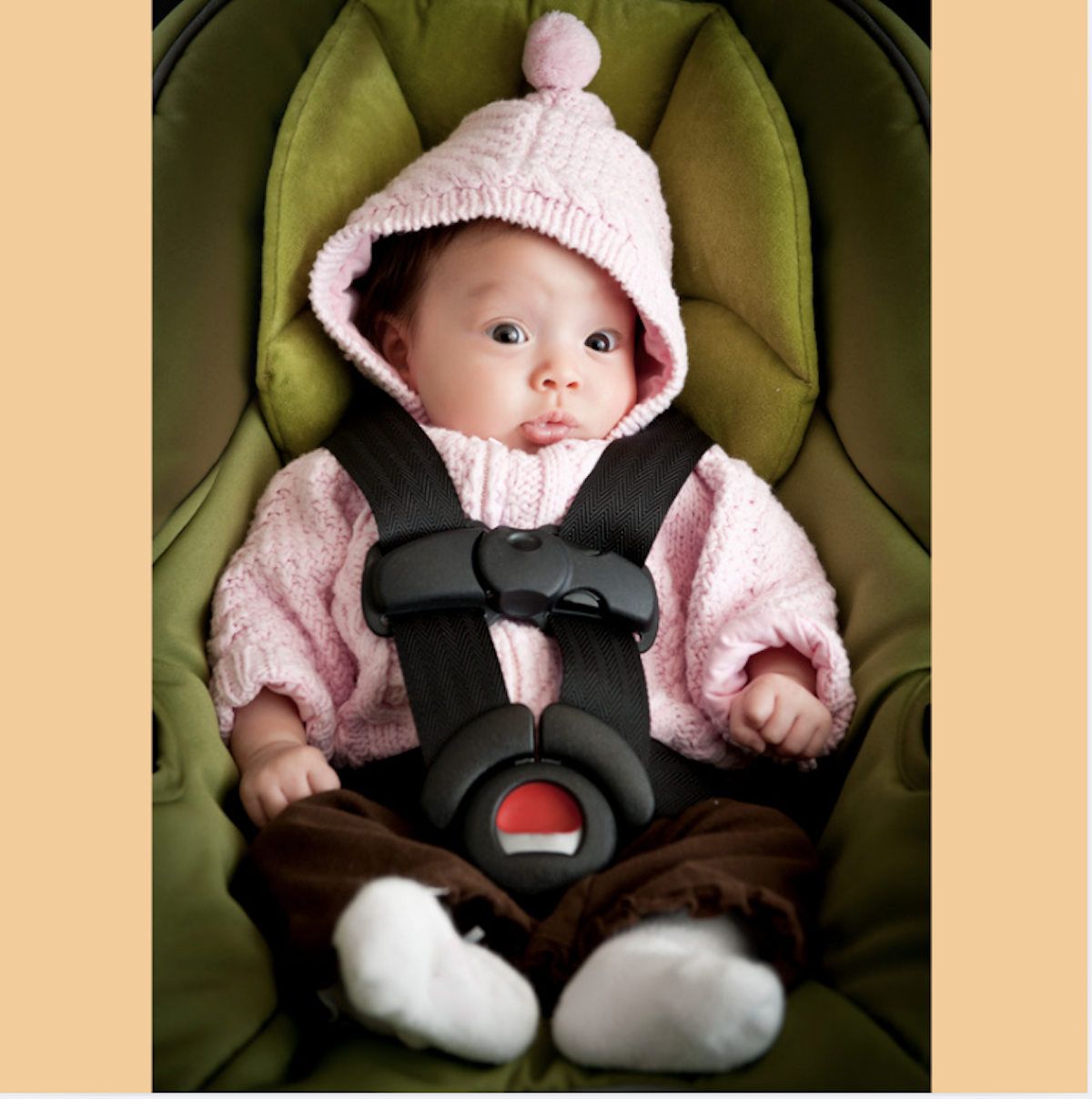 Baby In A Child Car Seat