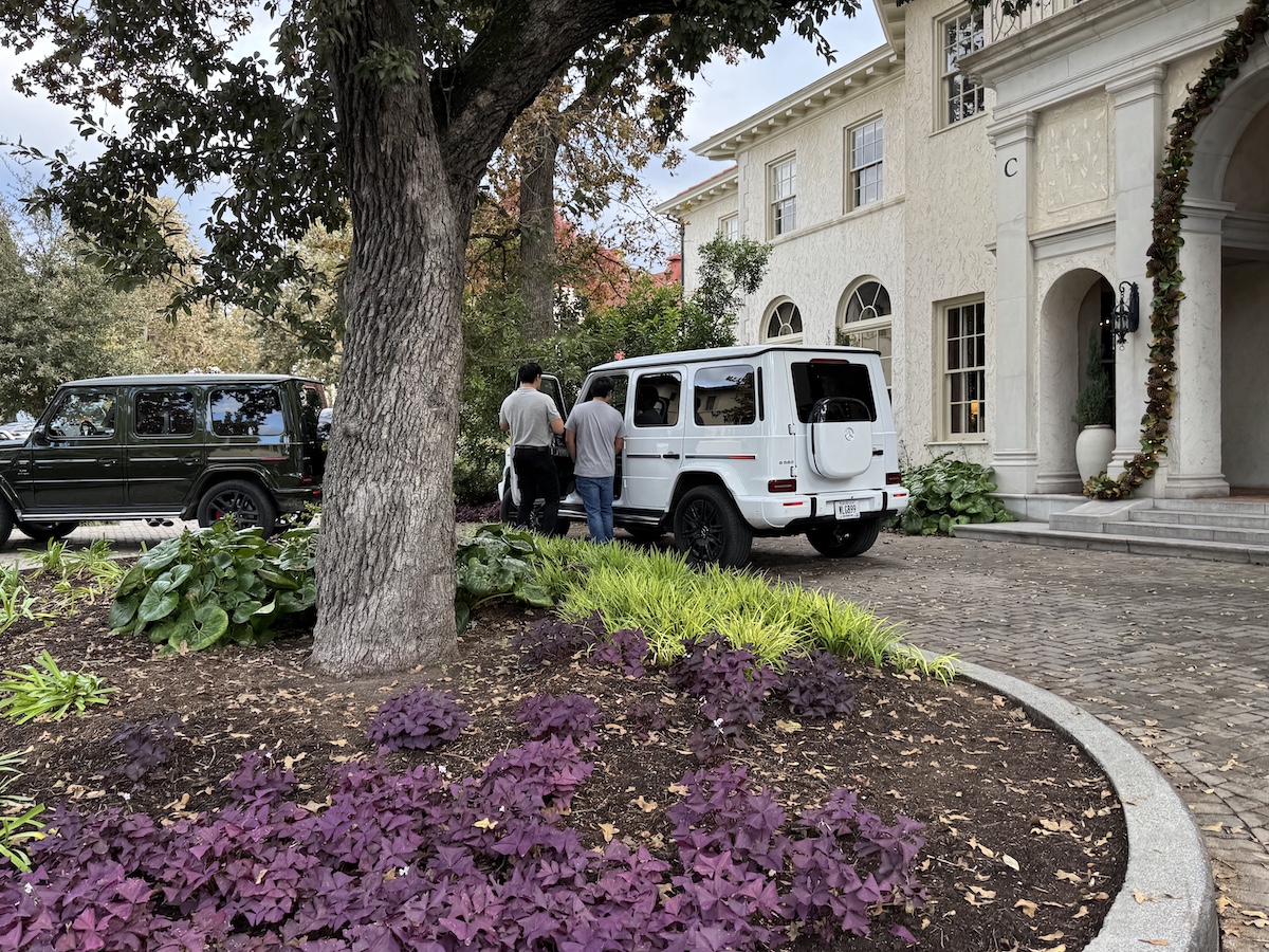 Guests At The Commodore Perry Estate Taking The Electric G580 Out For A Spin