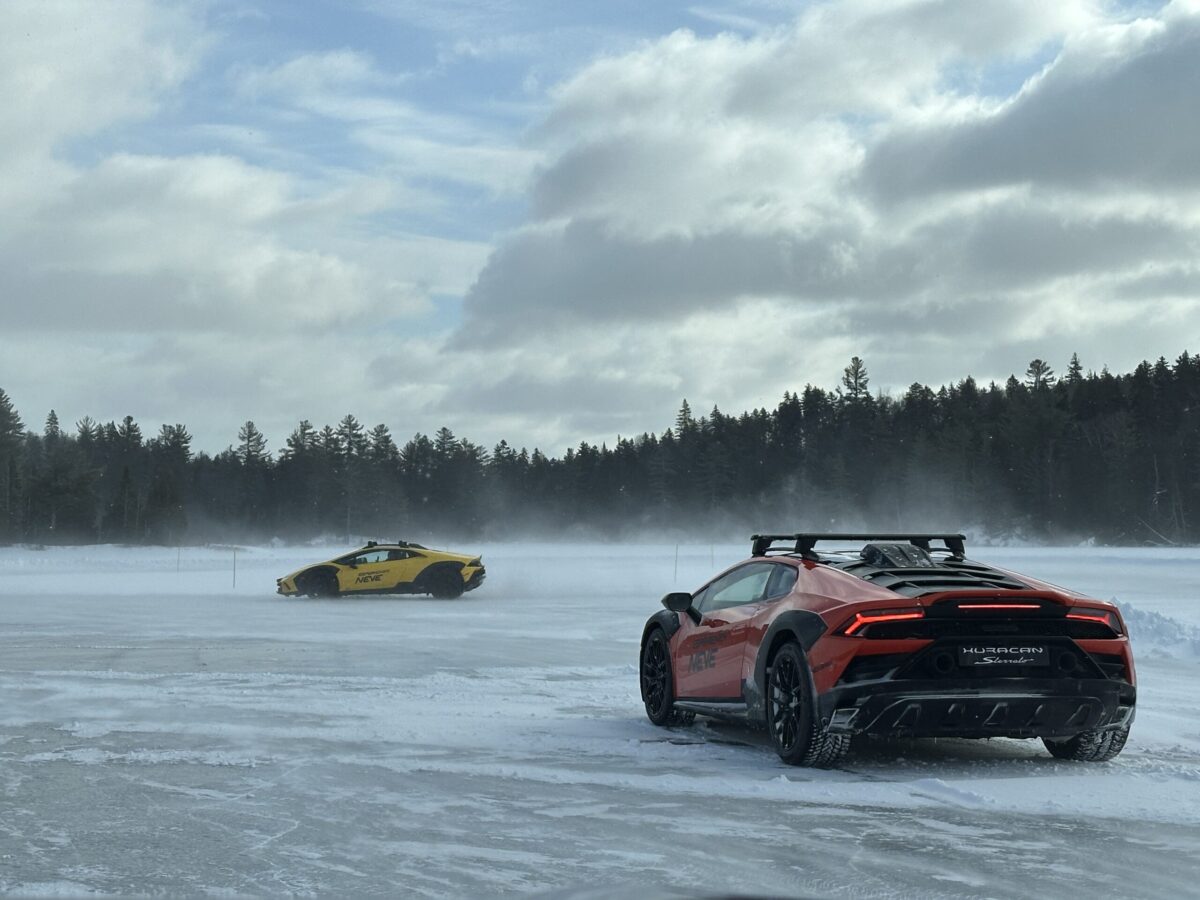 Two Lamborghinis On Ice