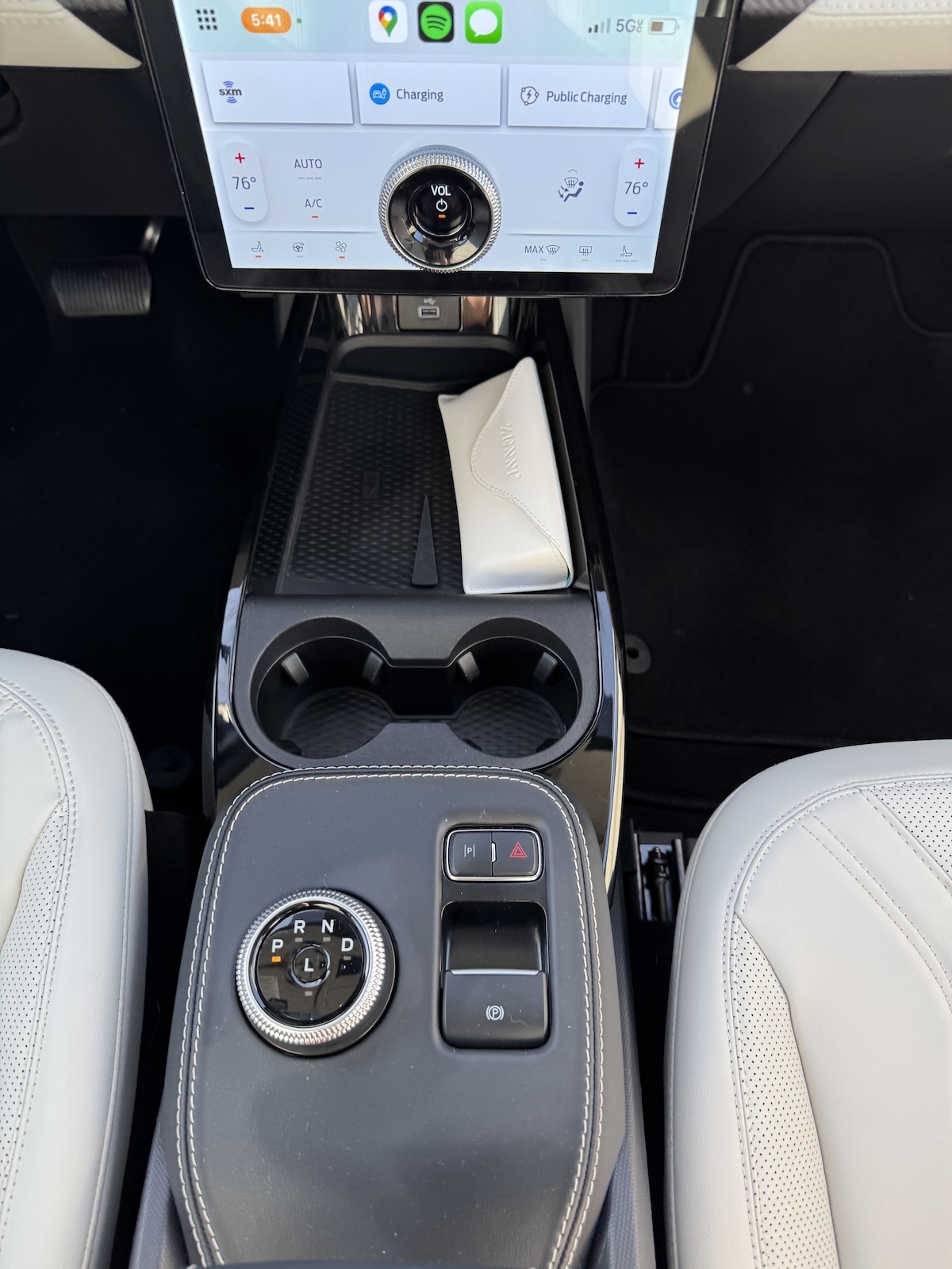 Putting the Ford Mustang Mach-E To the True Test By Driving it Like I Own It 9 The Center Console Holds My Glasses And A Phone