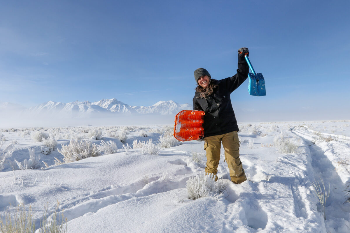 Nicole Digging In The Snow