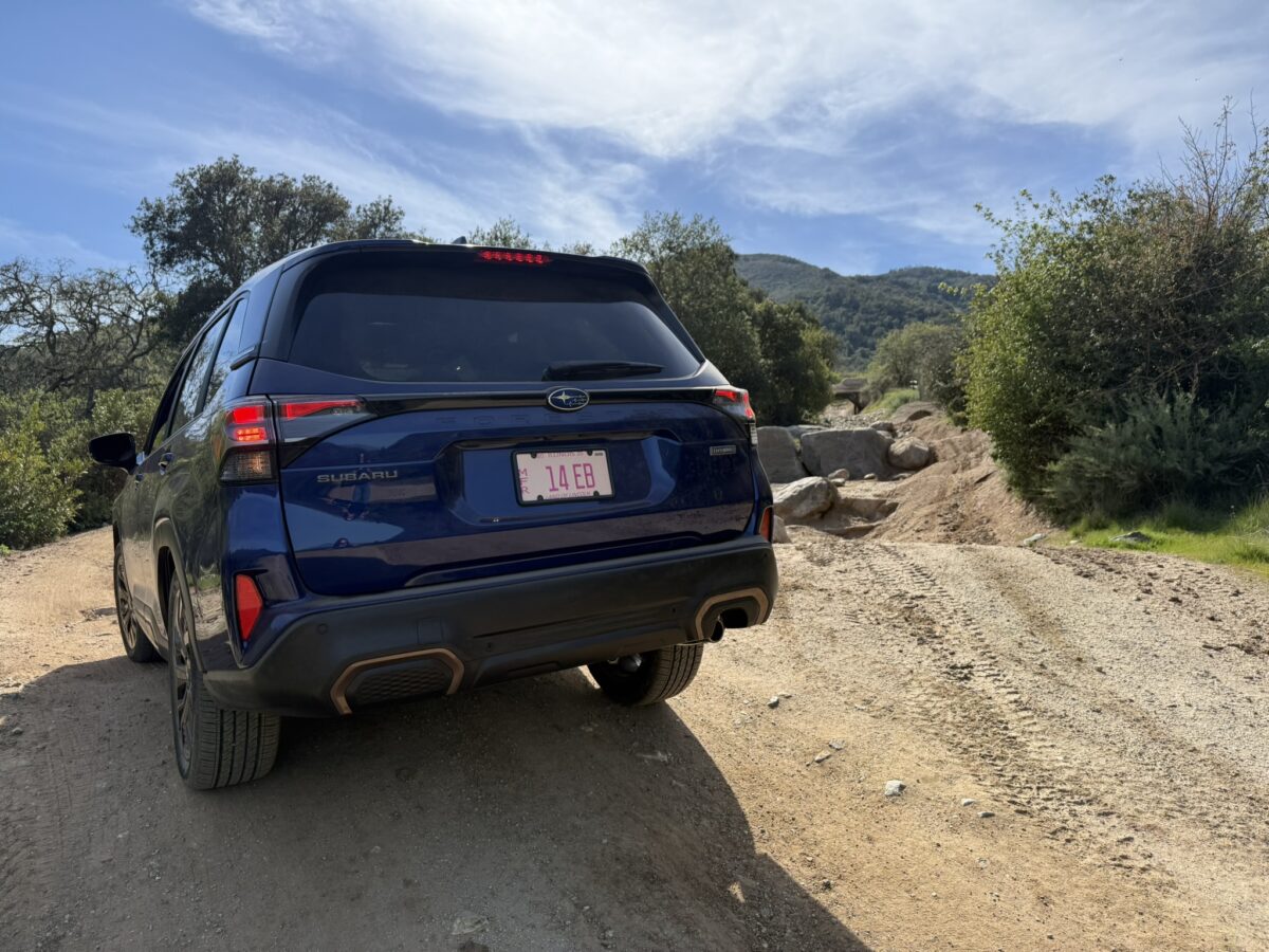 The 2025 Subaru Forester Hybrid Is At Home Among the Trees—and Muddy Hills and Rutted Roads 6 The Subaru Forester Hybrid Driving Off-Road