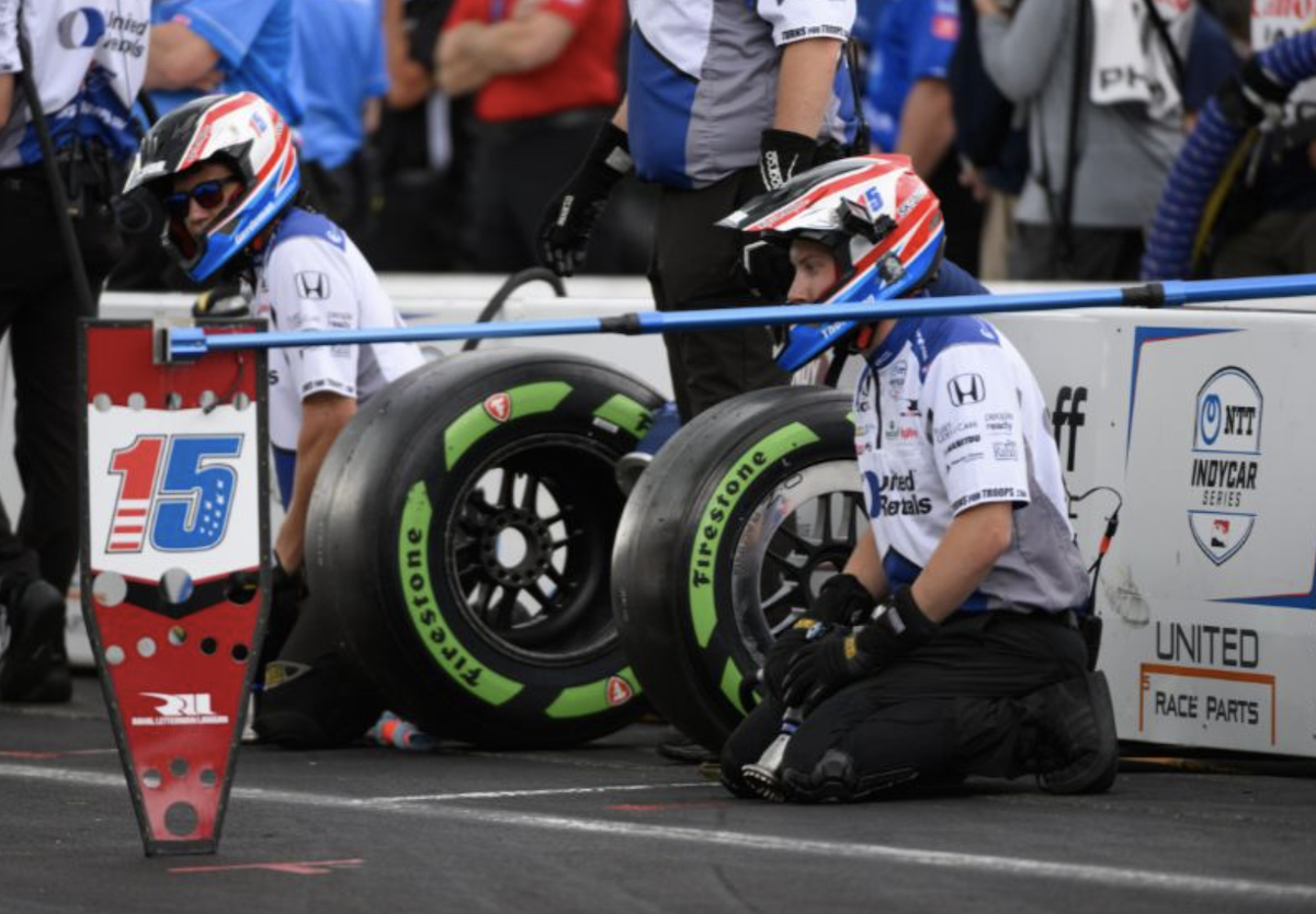 A Girls Guide To Cars | Tires Made From Desert Shrubs? Bridgestone'S Guayule Tires: On The Track Now, Soon On Your Car - The Pit Crew Ready For A Tire Change With The Bridgestone Guayule Tires