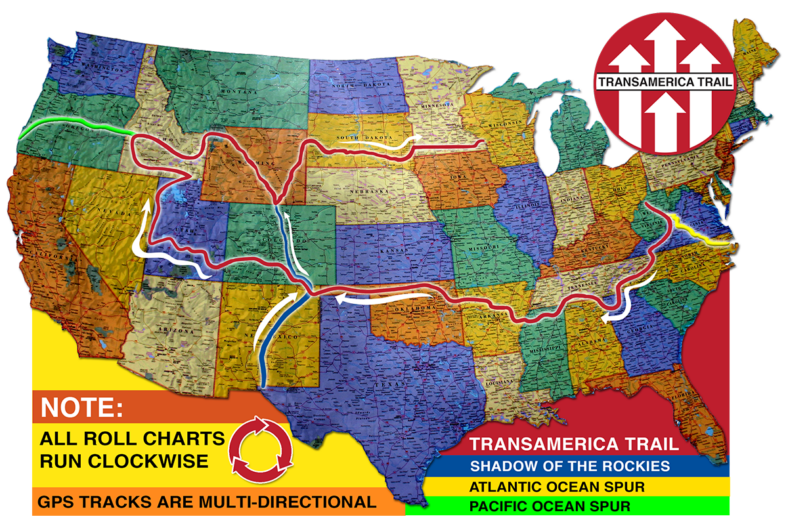 The Transamerica Trail Shown On A Map