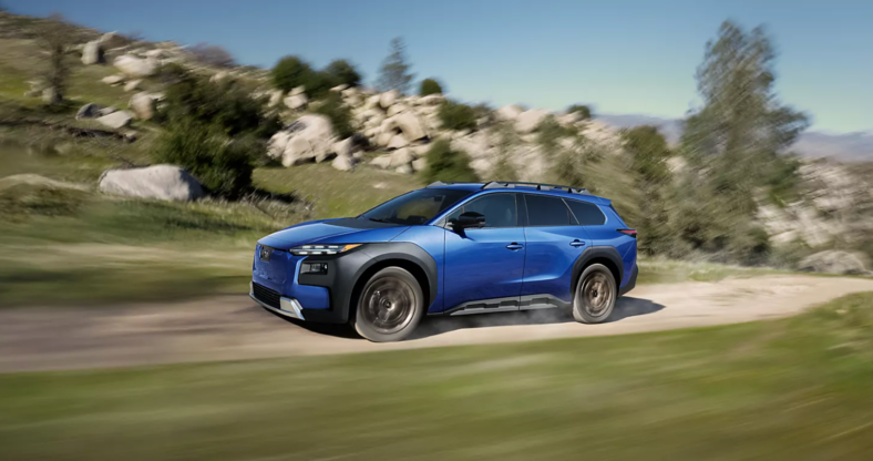 The 2026 Subaru Trailseeker Driving Down A Dirt Road