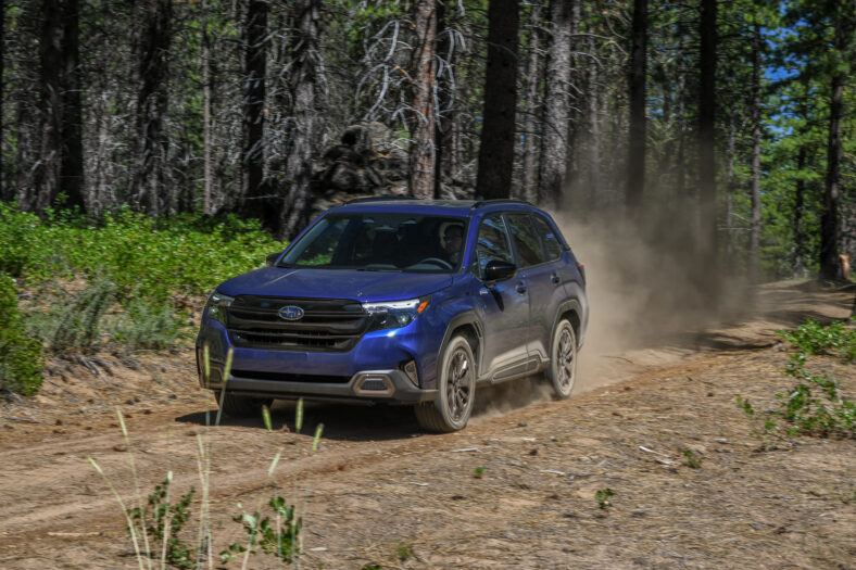 The side view of the 2025 Subaru Forester hybrid