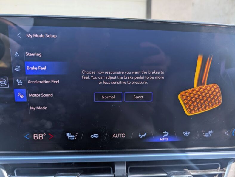 The interior screen of the Chevy Equinox EV