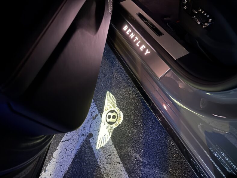 Puddle lights are like no other in the Bentley Flying Spur