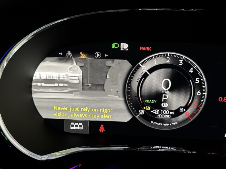 The Bentley Flying Spur has night vision