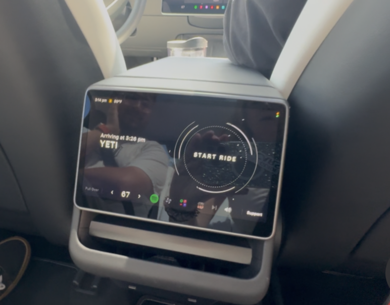 I Took a Tesla Robotaxi Around Austin and This is What It’s Like—And Why I Feel Safe 6 The Start Ride Button In The Tesla Robotaxi