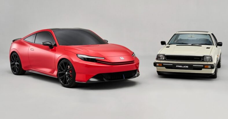 The2026 Honda Prelude Concept With The First Generation Honda Prelude