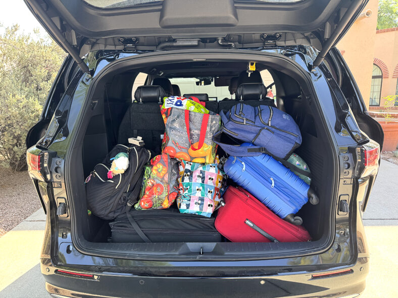 The Sienna'S Trunk Full Of Mine, My Sister'S, And My Daughter'S Luggage