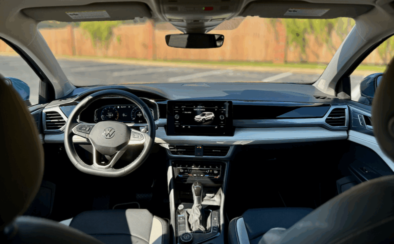 A Nice, Large Multimedia Touch Screen In The Vw Taos Adds Connectivity And Comfort