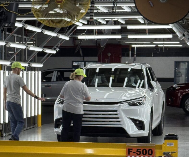 Team Members Give This Lexus Tx A Quality Check Before It Heads To The Final Line