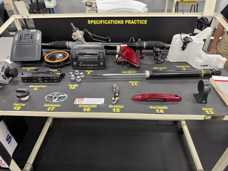 Just Some Of The Tools And Elements Used In New Team Member Training At A Toyota Assembly Plant