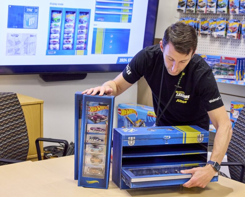 Matt Gabe, Manager, Packaging Design, Shows Off The Hot Wheels Super Treasure Hunt Packaging