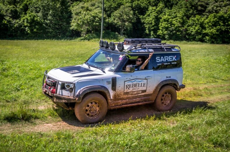 The Land Rover Driven By Team 155 For The Rebelle Rally