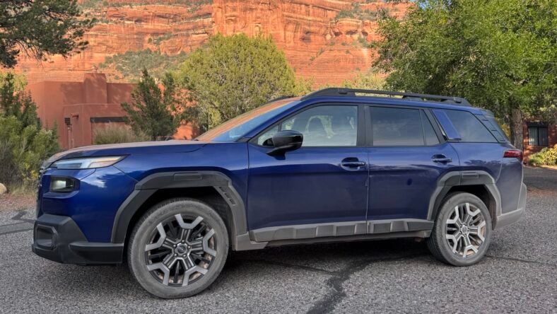 The Side Profile Of The 2026 Subaru Outback Touring Xt