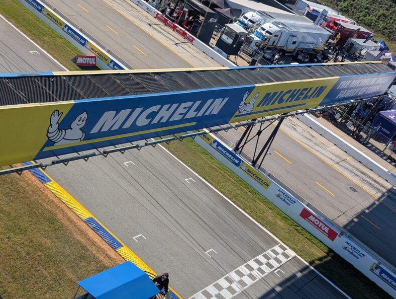The Secret to Michelin Tires That Last Longer and Go Further: The Track at Petit Le Mans 8 The Start/Finish Line Featuring The Michelin Bridge