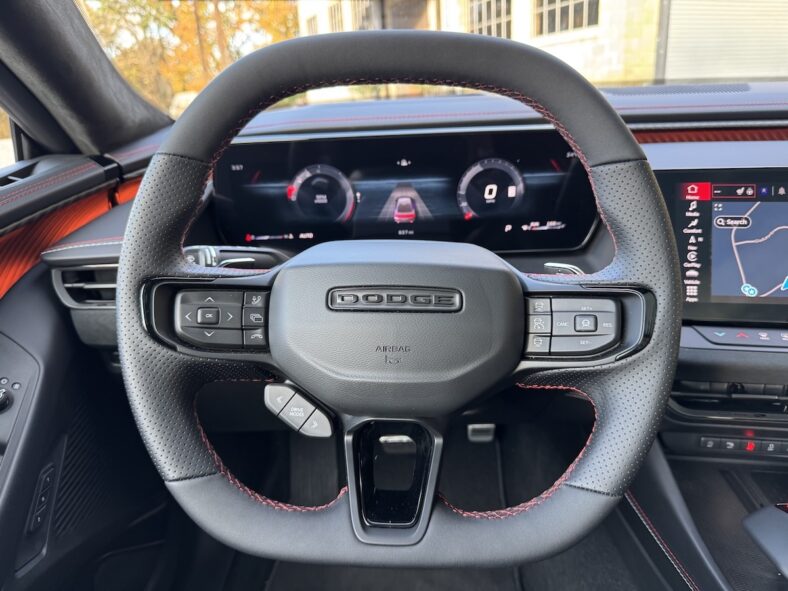 The Flat Top And Bottom Steering Wheel In The 2026 Dodge Charger